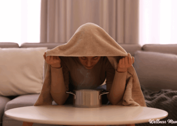 face steam with herbs